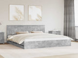 Bed Frame with Drawer Concrete Grey 180 x 200 cm Engineer Wood 3409436