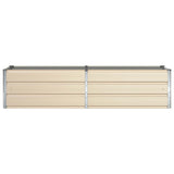 Planter Ivory 195 x 50 x 45 cm Galvanised Steel 42018100