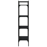 Bookcase 4-Tier Black 56x31,5x138,5 cm Engineered Wood 833338