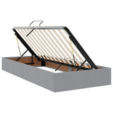 Storage Bed with Headboard Light Grey 90 x 190 cm Fabric 3370043