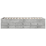 Daybed with Drawers without Mattress Concrete Grey 75x190 cm Small Single 3280891