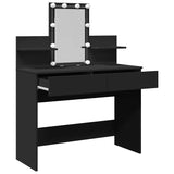 Dressing Table with LED Black 100x40x130 cm 848200