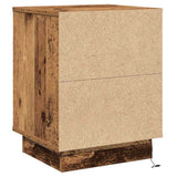 Bedside Cabinet with Drawer 2 pcs Old Wood 39 x 34.5 x 50 cm 869623
