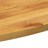 ZNTS Table Top 100x40x2.5 cm Oval Solid Wood Mango 370860