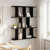 Wall Shelf Black Oak 102 x 20 x 96 cm Engineered Wood 8012213