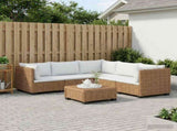 6 pcs Rattan Lounge Set with Cushions GENDT Natural Rattan 3429852