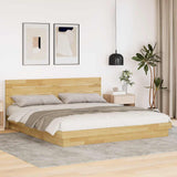 Bed Frame with Headboard without Mattress 180x200 cm Super King Solid Wood Oak 3315739