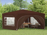 Pop-up Party Tent 290 x 290 x 245 cm Brown 42019874