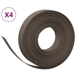 Garden Edgings 4 pcs Brown 10 m 10 cm Polyethylene 3155438