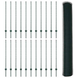 Welded Wire Fence 50 x 1.2 m PVC-Coated Steel Green 3336757