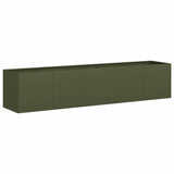 ZNTS Planter Olive Green 200x40x40 cm Cold-rolled Steel 860685