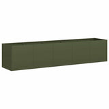 Planter Olive Green 200x40x40 cm Cold-rolled Steel 860685