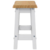Bar Stool EKAI 2 pcs White 40 x 29 x 45.5 cm Solid Pine Wood 42037012