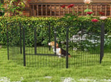 8 Panels Heavy Duty Puppy Playpen, for Large, Medium Dogs, Indoor and Outdoor Use - Black T3398P349718