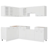 11 Piece Kitchen Cabinet Set Lyon" White Engineered Wood 3067663