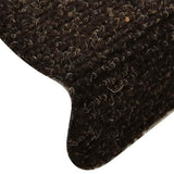Stair Mats Self-adhesive 15 pcs 65x21x4 cm Dark Brown Half Round Large 322349