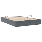 Storage Bed with Storage Dark Grey 135 x 190 cm Velvet 3370126