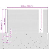 Welded Wire Fence 50 x 1.6 m Hot-Dip Galvanised Steel 3337050