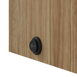 Bathroom Mirror Cabinet with LED Light Arched Oak 42x13x70 cm 357976