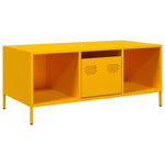 ZNTS Coffee Table Mustard Yellow 101.5x50x43.5 cm Cold-rolled Steel 851277