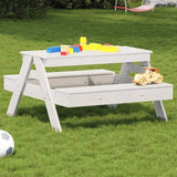Picnic Table for Kids White 88x97x52 cm Solid Wood Pine 832597