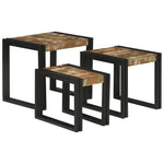 Nesting Tables Brown and black Solid Reclaim wood 4104729