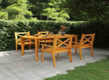 Garden Dining Set Natural wood Solid acacia wood Standard Durable 3058003