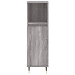 ZNTS 3 Piece Bathroom Cabinet Set Grey Sonoma Engineered Wood 3187787