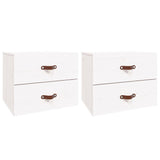 Wall-mounted Bedside Cabinets 2 pcs White 50x36x40 cm 820979