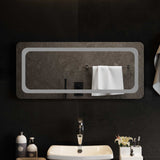 LED Bathroom Mirror Transparent 90 x 40 cm Tempered Glass 42045838