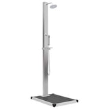 Outdoor Shower with Tray WPC Stainless Steel 3051286