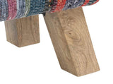 Bench 40 x 30 x 45 cm Real Leather Multicolour 42042103