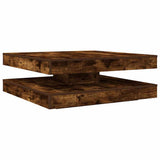 Coffee Table 360-Degree Rotatable Smoked Oak 90x90x34.5 cm 3321355
