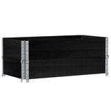 Garden Planter Black 100x50 cm Solid Wood Pine 3295392