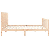 Bed Frame without Mattress 200x200 cm Solid Wood Pine 3192771