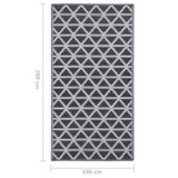 310419 Outdoor Carpet ARAKIL Black 190x290 cm PP