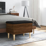 Storage Bench Brown Oak 62x42x46 cm Engineered Wood 835074
