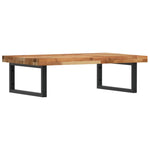 Basin Shelf Wall Mounted Steel and Solid Wood Acacia 3302849