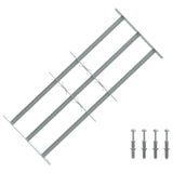 Security Grille for Windows with 3 Crossbars 3 pcs 630-1140 mm 42031277