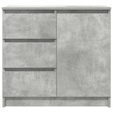 Sideboard with Drawer Concrete Grey 71x35x65 cm Engineered Wood 861574
