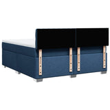 Box Spring Bed with Mattress Blue 180x200 cm Fabric 3285980