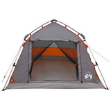 Instant Tent Water-resistant 3-Person Grey and Orange 42042268