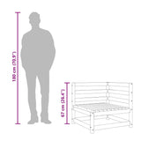 Garden Sofa 3-Seater Impregnated Wood Pine 837955