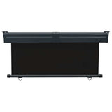 Balcony Side Awning Black Steel, aluminium, 100% polyester fabric 48430
