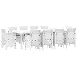 Garden Dining Set 11 pcs White Polypropylene 3378605