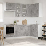 Kitchen Unit LYON 8 pcs Concrete Grey Engineered Wood 3438510