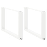 Coffee Table Legs U-Shaped 2 pcs White 70x cm Steel 4013165