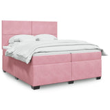 Box Spring Bed with Mattress Pink 200x200 cm Velvet 3291001