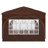 Pop-up Party Tent 290 x 290 x 245 cm Brown 42019874