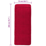 Beach Towels 2 pcs Burgundy 75x200 cm Fabric 400 GSM 362676